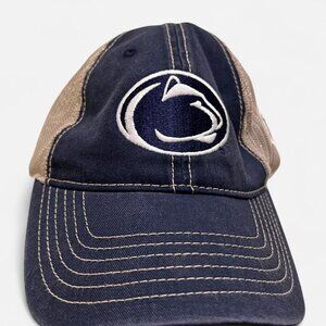 Vintage Penn State University Mens Hat Adjustable Trucker Mesh Back SnapBack